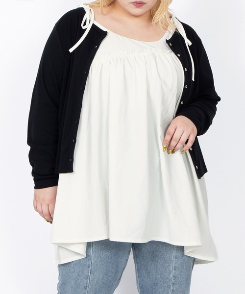 PUNYUS（プニュズ）の「クルーネックカーディガン（カーディガン/ボレロ・レディース・ブラウン/レッド/ネイビー/グレー/ブラック・1/2/3/4/5）」の7枚目の写真