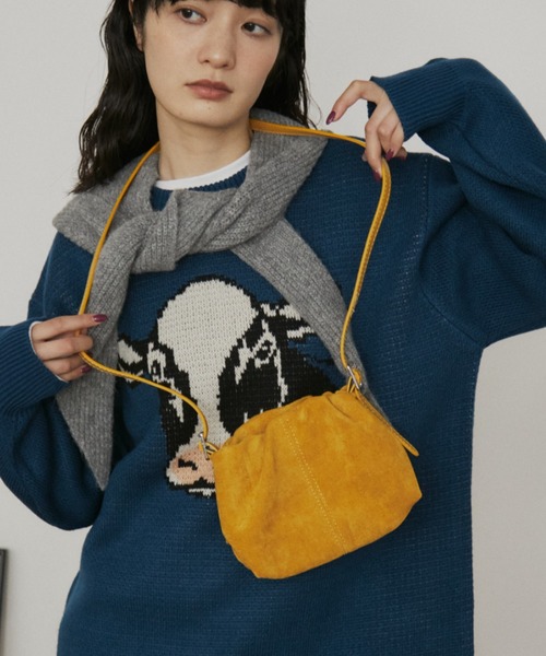 MERLOT（メルロー）の「2wayスウェードミニバッグ（ショルダーバッグ・レディース・ブラウン/イエロー/レッド・FREE）」の9枚目の写真