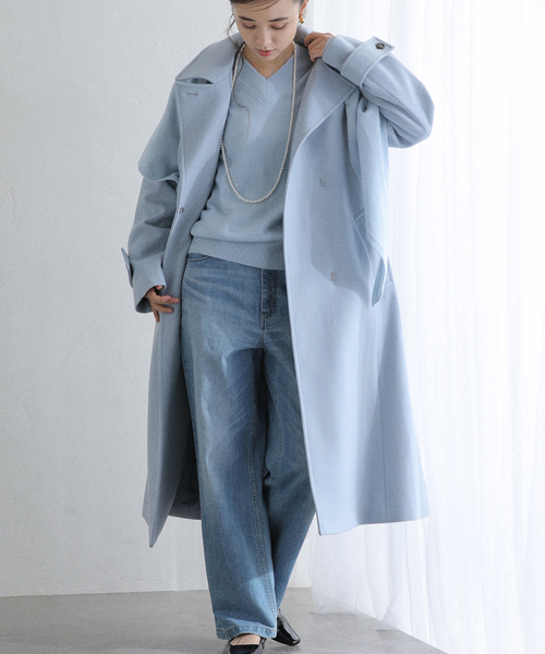 La TOTALITE（ラトータリテ）の「メルトンチェスターコート（チェスターコート・レディース・ブラウン/サックスブルー/ベージュ・38/36）」の3枚目の写真