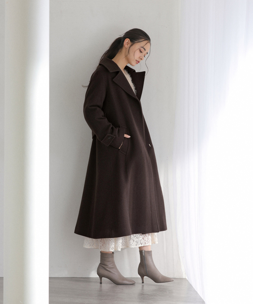 La TOTALITE（ラトータリテ）の「メルトンチェスターコート（チェスターコート・レディース・ブラウン/サックスブルー/ベージュ・38/36）」の20枚目の写真