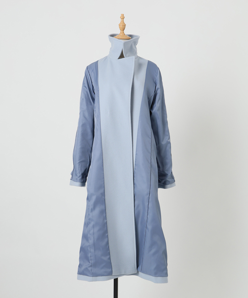 La TOTALITE（ラトータリテ）の「メルトンチェスターコート（チェスターコート・レディース・ブラウン/サックスブルー/ベージュ・38/36）」の8枚目の写真