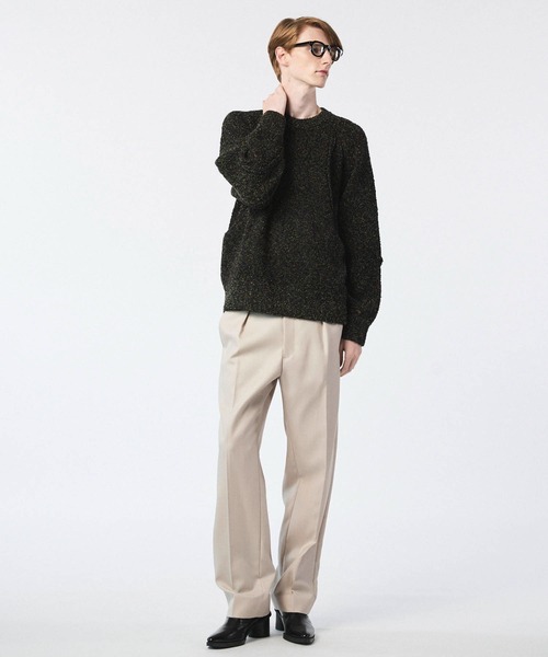 MAISON SPECIAL（メゾンスペシャル）の「《UNISEX》Melange Boucle Crew Neck Prime-Over Knit Pullover/メランジブークレクルーネックプライムオーバーニットプルオーバー【MAISON SPECIAL/メゾンスペシャル】（ニット/セーター・メンズ・ホワイト/オレンジ/ブルー/ブラック・0/1/2）」の9枚目の写真
