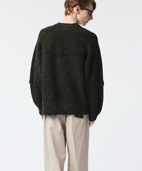 MAISON SPECIAL（メゾンスペシャル）の「《UNISEX》Melange Boucle Crew Neck Prime-Over Knit Pullover/メランジブークレクルーネックプライムオーバーニットプルオーバー【MAISON SPECIAL/メゾンスペシャル】（ニット/セーター・メンズ・ホワイト/オレンジ/ブルー/ブラック・0/1/2）」の19枚目の写真