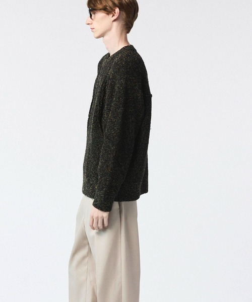 MAISON SPECIAL（メゾンスペシャル）の「《UNISEX》Melange Boucle Crew Neck Prime-Over Knit Pullover/メランジブークレクルーネックプライムオーバーニットプルオーバー【MAISON SPECIAL/メゾンスペシャル】（ニット/セーター・メンズ・ホワイト/オレンジ/ブルー/ブラック・0/1/2）」の18枚目の写真