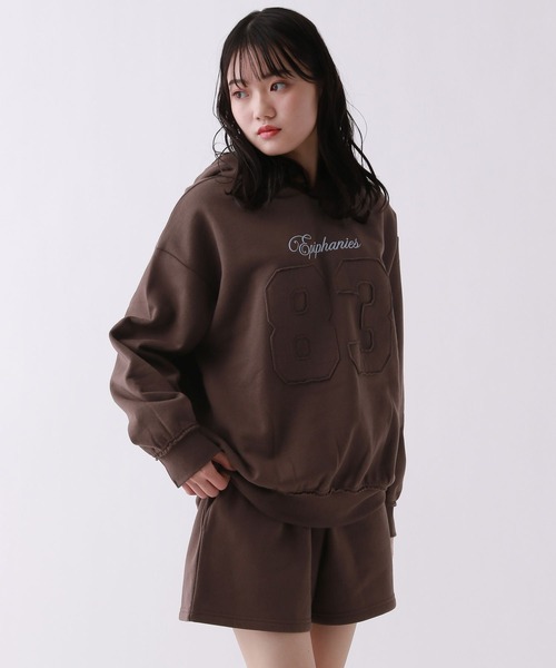 repipi armario（レピピ アルマリオ）の「【裏起毛】ナンバリングセットアップ（セットアップ・キッズ・ブラック/ブラウン/グレー・SMALL/LARGE/MEDIUM）」の3枚目の写真