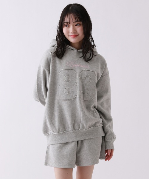 repipi armario（レピピ アルマリオ）の「【裏起毛】ナンバリングセットアップ（セットアップ・キッズ・ブラック/ブラウン/グレー・SMALL/LARGE/MEDIUM）」の7枚目の写真