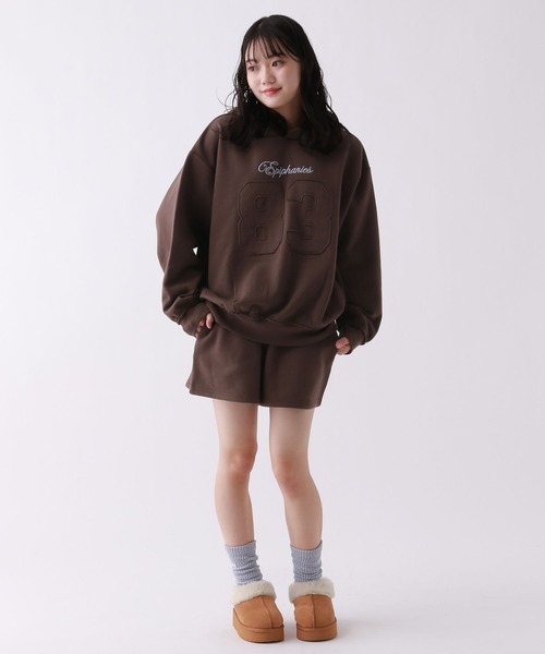 repipi armario（レピピ アルマリオ）の「【裏起毛】ナンバリングセットアップ（セットアップ・キッズ・ブラック/ブラウン/グレー・SMALL/LARGE/MEDIUM）」の8枚目の写真