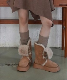 Vini（ヴィニ）の「裏起毛厚底ムートンロングブーツ（ブーツ・メンズ）」