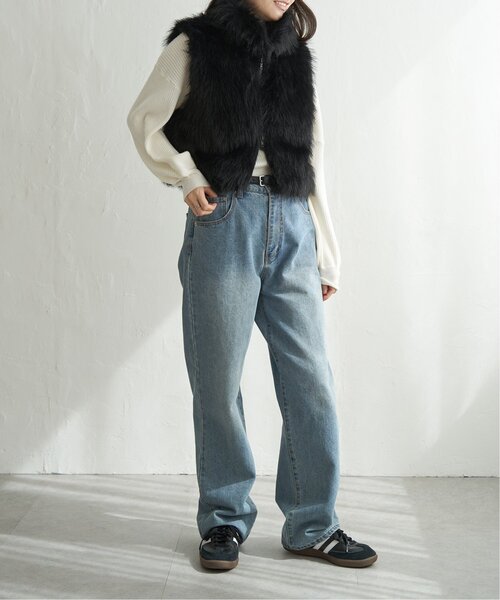 VENCEEXCHANGE(ヴァンスエクスチェンジ)の「フェイクファーショート丈ジレ(ベスト・レディース・ブラック/ベージュ/その他1/その他2/ブラウン系/ブラウン・FREE)」の11枚目の写真