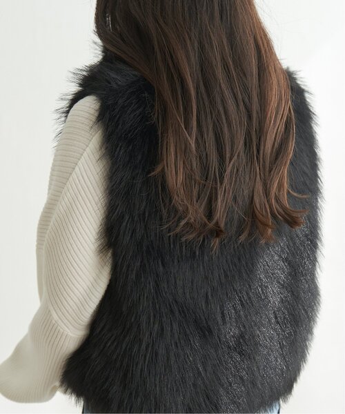 ショートファージレ Curensology（カレンソロジー） ベスト ジレ /ショートファーベスト