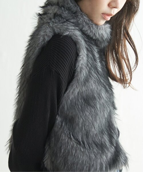 ショートファージレ Curensology（カレンソロジー） ベスト ジレ /ショートファーベスト