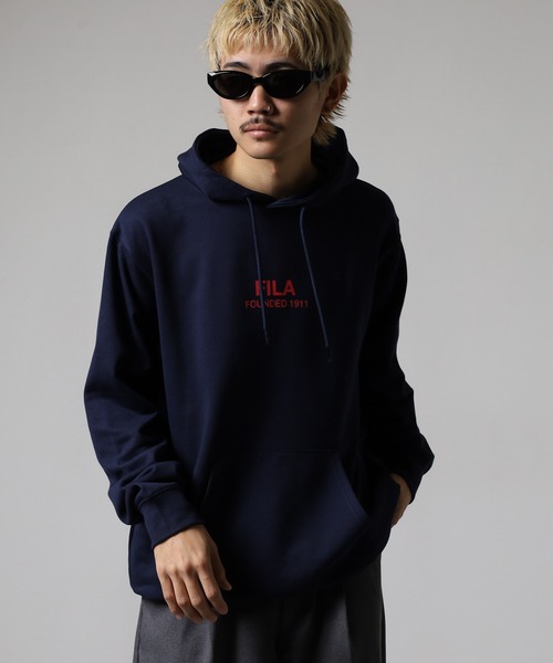 FILA(フィラ)の「FILA フィラ プリント 長袖パーカー スウェット フーディ hoodie parka(パーカー・レディース・ブラック/ネイビー・L/XL/M)」の8枚目の写真