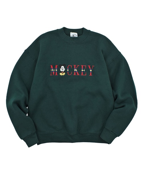 LABORATORY R(ラボラトリーアール)の「【USED】90’s Disney “Mickey“ キャラキター スウェット USA製(スウェット・メンズ・グリーン・X-LARGE)」の1枚目の写真