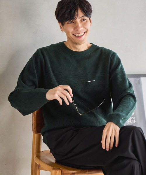 メルティ編地切り替えプルオーバー/ 581090（ニット/セーター