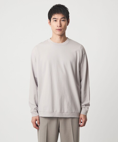 green label relaxing(グリーンレーベルリラクシング)の「ディペンド インレイ クルーネック カットソー(Tシャツ/カットソー・メンズ・グレー系/パープル/ダークグレー・M/XL/S/L)」の7枚目の写真