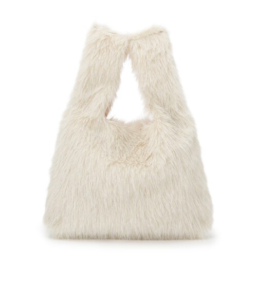 SHOO・LA・RUE（シューラルー）の「ラメ入りファートートバッグ（トートバッグ・レディース・アイボリー/グレー/ベージュ・00）」の10枚目の写真