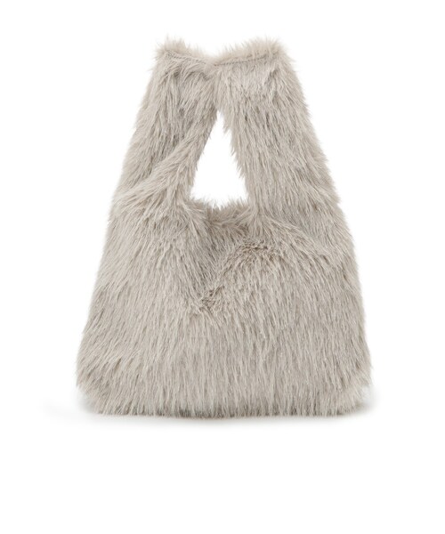 SHOO・LA・RUE（シューラルー）の「ラメ入りファートートバッグ（トートバッグ・レディース・アイボリー/グレー/ベージュ・00）」の12枚目の写真