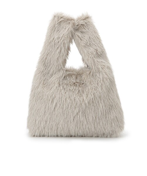 SHOO・LA・RUE（シューラルー）の「ラメ入りファートートバッグ（トートバッグ・レディース・アイボリー/グレー/ベージュ・00）」の14枚目の写真