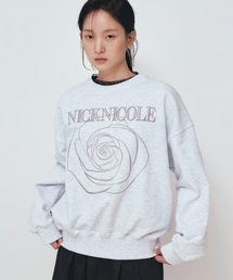 VOLUME NICOLE ROSE SWEATSHIRT_MELANGE SILVER