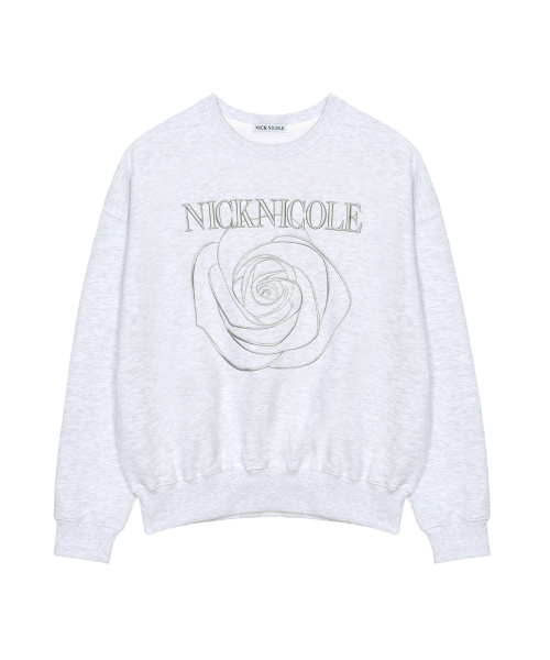 NICK&NICOLE(ニックアンドニコール)の「VOLUME NICOLE ROSE SWEATSHIRT_MELANGE SILVER(スウェット・レディース・その他・FREE)」の4枚目の写真