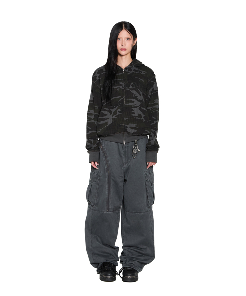 AAKAM(アーカム)の「Camouflage Waffle Zip-Up Hoodie (Black)(パーカー・レディース・その他・1/2)」の15枚目の写真