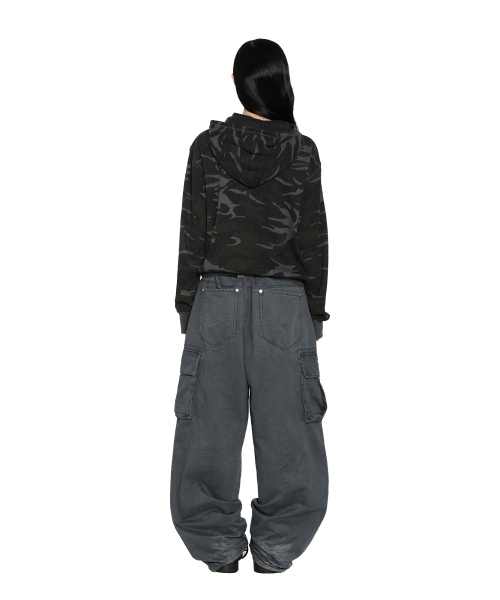 AAKAM(アーカム)の「Camouflage Waffle Zip-Up Hoodie (Black)(パーカー・レディース・その他・1/2)」の6枚目の写真