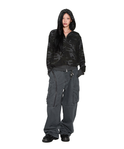 AAKAM(アーカム)の「Camouflage Waffle Zip-Up Hoodie (Black)(パーカー・レディース・その他・1/2)」の8枚目の写真