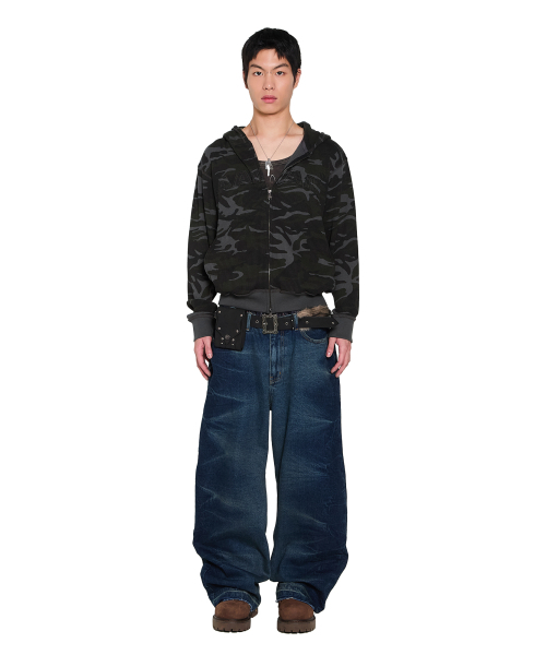 AAKAM(アーカム)の「Camouflage Waffle Zip-Up Hoodie (Black)(パーカー・レディース・その他・1/2)」の11枚目の写真