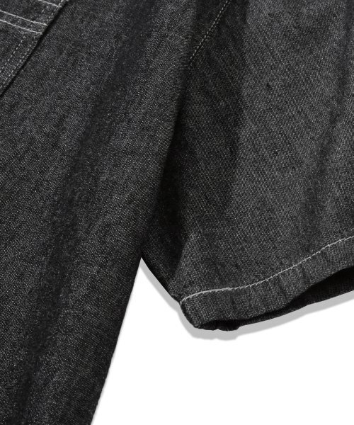 TRILLION(トリリオン)の「ストーンウォッシングオーバーフィットデニム半袖シャツ(DEEP GRAY)(シャツ/ブラウス・レディース・その他・MEDIUM/LARGE/X-LARGE)」の16枚目の写真