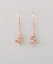 ◆金属アレルギー対応◆◆made in japan◆リボン　フックピアス