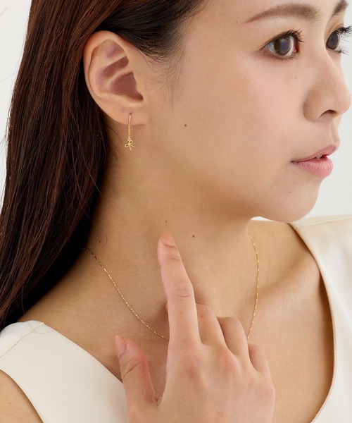 CALIN STANDARD(カリンスタンダード)の「◆金属アレルギー対応◆◆made in japan◆リボン フックピアス(ピアス(両耳用)・レディース・ゴールド/ピンクゴールド/シルバー・FREE)」の10枚目の写真