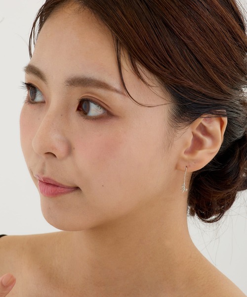 CALIN STANDARD(カリンスタンダード)の「◆金属アレルギー対応◆◆made in japan◆リボン フックピアス(ピアス(両耳用)・レディース・ゴールド/ピンクゴールド/シルバー・FREE)」の4枚目の写真