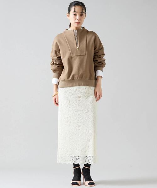 Tiara（ティアラ）の「Iラインレースタイトスカート（スカート・レディース・アイボリー/ピンク/ブルー・3/2）」の4枚目の写真