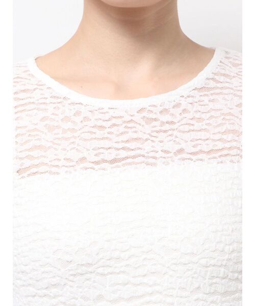 TONAL(トーナル)の「カットレースフレアスリーブプルオーバー(Tシャツ/カットソー・レディース・その他2/ブラック/その他/オフホワイト・MEDIUM)」の9枚目の写真