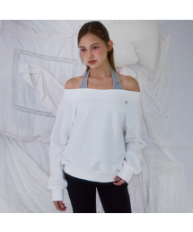 Off Shoulder Sweatshirt [Ivory]