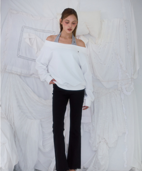 ROSEFRANTZ（ロゼフランツ）の「Off Shoulder Sweatshirt [Ivory]（スウェット・レディース・アイボリー・OS）」の4枚目の写真