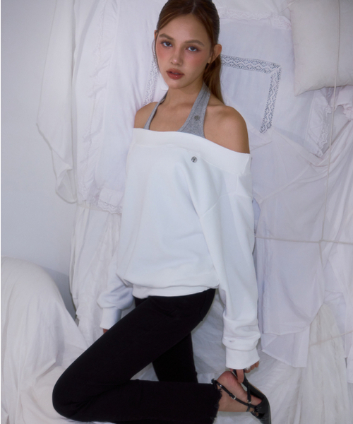 ROSEFRANTZ（ロゼフランツ）の「Off Shoulder Sweatshirt [Ivory]（スウェット・レディース・アイボリー・OS）」の7枚目の写真