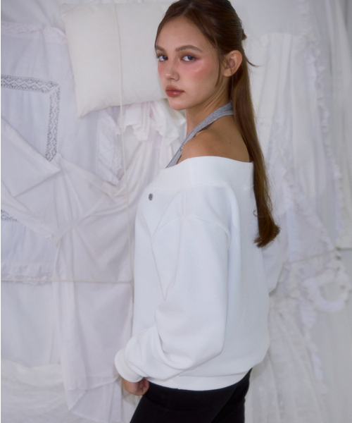 ROSEFRANTZ（ロゼフランツ）の「Off Shoulder Sweatshirt [Ivory]（スウェット・レディース・アイボリー・OS）」の9枚目の写真