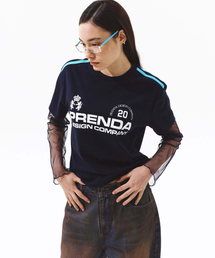 PDC UNIFORM SEE THROUGH LAYERED SLEEVE NAVY