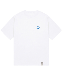 [ユニセックス]SKY クラウド ドローイングスマイル 半袖Tシャツ_ホワイト