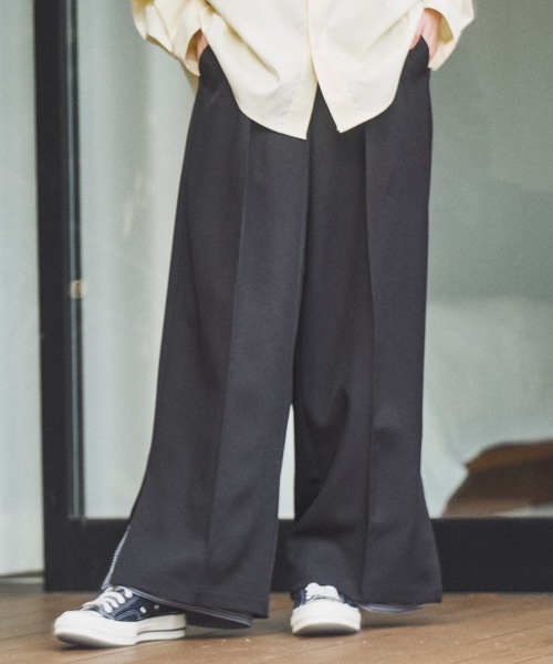 CASPER JOHN（キャスパージョン）の「Cuffs layered slacks/カフスレイヤードスラックス（スラックス・メンズ・グレー/ブラック/ネイビー・LARGE/MEDIUM/SMALL/X-SMALL）」の2枚目の写真