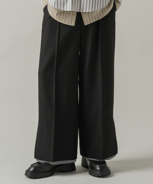 CASPER JOHN（キャスパージョン）の「Cuffs layered slacks/カフスレイヤードスラックス（スラックス・メンズ・グレー/ブラック/ネイビー・LARGE/MEDIUM/SMALL/X-SMALL）」の21枚目の写真