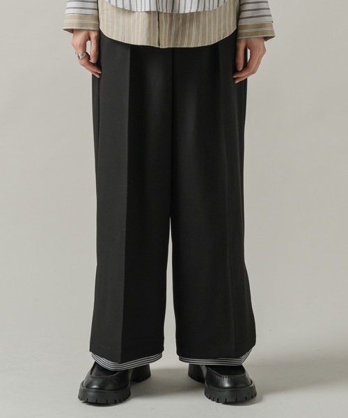 CASPER JOHN（キャスパージョン）の「Cuffs layered slacks/カフスレイヤードスラックス（スラックス・メンズ・グレー/ブラック/ネイビー・LARGE/MEDIUM/SMALL/X-SMALL）」の22枚目の写真