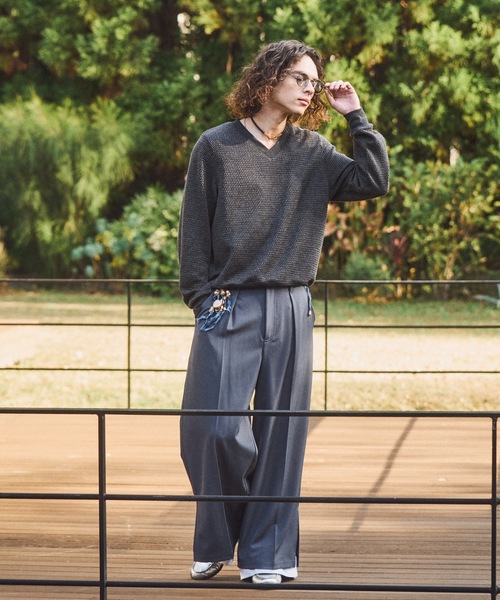 CASPER JOHN（キャスパージョン）の「Cuffs layered slacks/カフスレイヤードスラックス（スラックス・メンズ・グレー/ブラック/ネイビー・LARGE/MEDIUM/SMALL/X-SMALL）」の13枚目の写真