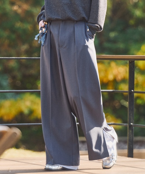 CASPER JOHN（キャスパージョン）の「Cuffs layered slacks/カフスレイヤードスラックス（スラックス・メンズ・グレー/ブラック/ネイビー・LARGE/MEDIUM/SMALL/X-SMALL）」の11枚目の写真