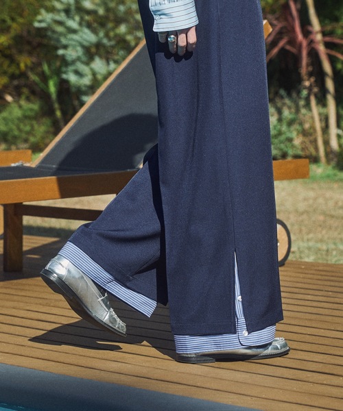 CASPER JOHN（キャスパージョン）の「Cuffs layered slacks/カフスレイヤードスラックス（スラックス・メンズ・グレー/ブラック/ネイビー・LARGE/MEDIUM/SMALL/X-SMALL）」の17枚目の写真