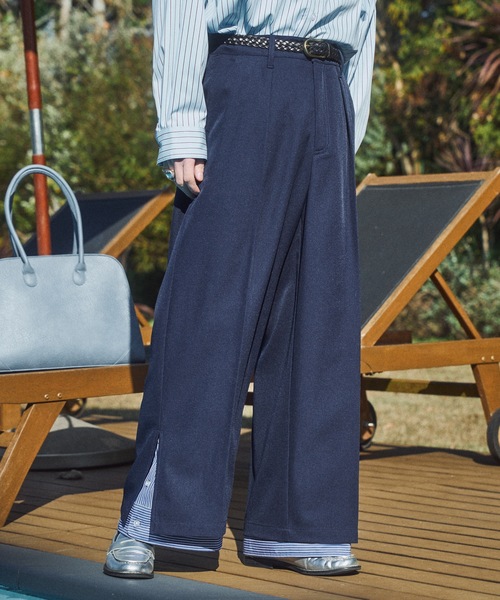 CASPER JOHN（キャスパージョン）の「Cuffs layered slacks/カフスレイヤードスラックス（スラックス・メンズ・グレー/ブラック/ネイビー・LARGE/MEDIUM/SMALL/X-SMALL）」の16枚目の写真