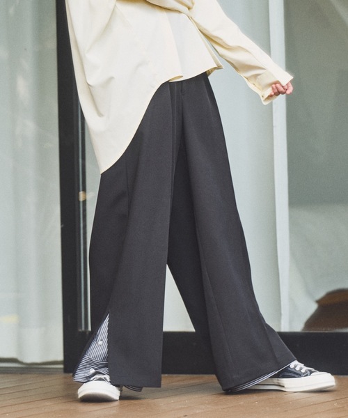 CASPER JOHN（キャスパージョン）の「Cuffs layered slacks/カフスレイヤードスラックス（スラックス・メンズ・グレー/ブラック/ネイビー・LARGE/MEDIUM/SMALL/X-SMALL）」の5枚目の写真