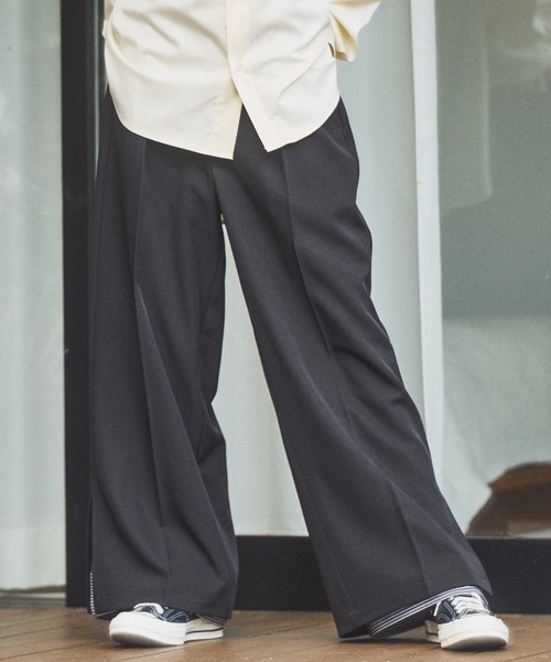 CASPER JOHN（キャスパージョン）の「Cuffs layered slacks/カフスレイヤードスラックス（スラックス・メンズ・グレー/ブラック/ネイビー・LARGE/MEDIUM/SMALL/X-SMALL）」の8枚目の写真
