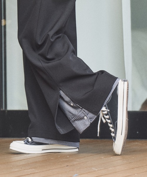 CASPER JOHN（キャスパージョン）の「Cuffs layered slacks/カフスレイヤードスラックス（スラックス・メンズ・グレー/ブラック/ネイビー・LARGE/MEDIUM/SMALL/X-SMALL）」の9枚目の写真